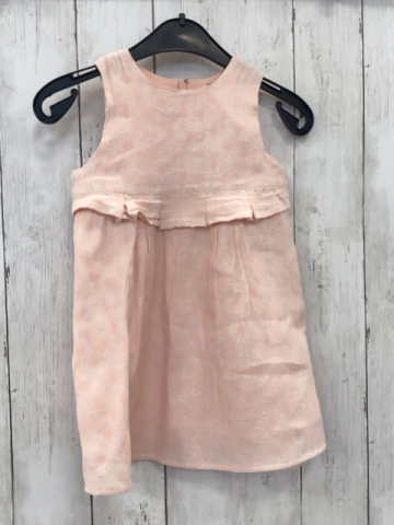 Benetton  Kleid  Gr. 80  rosa mit silber Glitzerfäden 