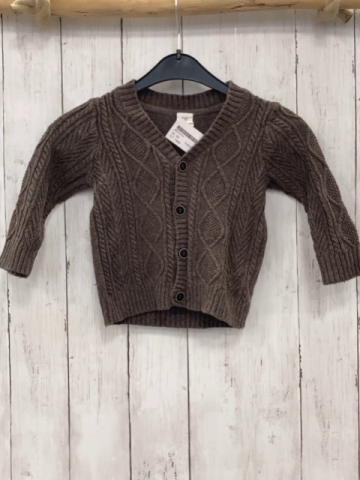 H&M  Strickjacke  Gr. 80  braun Zöpfe 