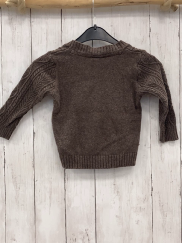 H&M  Strickjacke  Gr. 80  braun Zöpfe 