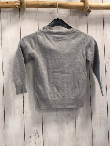 Charles Vögele Pullover Gr. 98  grau Strick blaues A Strick