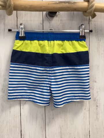  Badeshorts Gr. 86  blau weiß gelb gestreift Kordel