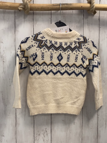 neu  Pullover  Gr. 110  beige + blau gelbes Muster NP 15,99 € red af 12,99 € 