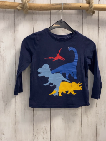   Langarmshirt  Gr. 110  blau bunte Dinos 