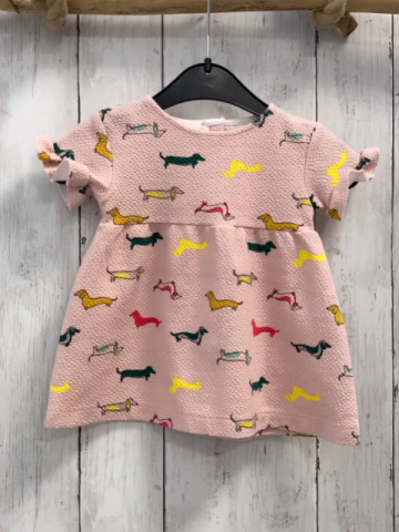 zara Kleid Gr. 68  rosa bunte Dackel