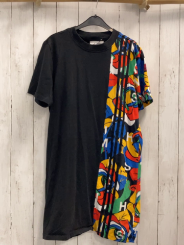 Adidas  Kleid  Gr. 34  schwarz bunte Blumen mit schwarzen Streifen