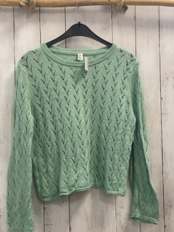   Pullover  Gr. 146/152  mint Strick Lochmuster 