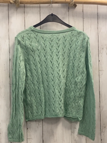   Pullover  Gr. 146/152  mint Strick Lochmuster 
