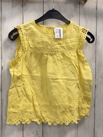 Only  Sommerbluse  Gr. 128  gelb Lochstickerei 