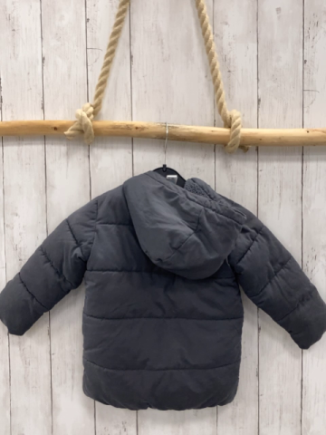   Winterjacke Gr. 92  grau Kapuze mit Teddyfutter 