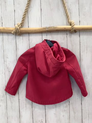 Michael Kors  Softshelljacke  Gr. 92  rot Kapuze blau silber Reißverschlüsse 
