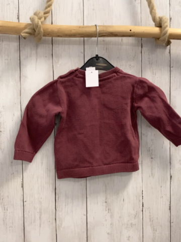 H&M  Pullover  Gr. 80  aubergine Eichhörnchen Strick
