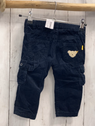 Steiff  Hose  Gr. 74  blau Kord gefüttert aufgesetzte Taschen 