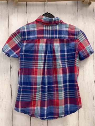 Ralph Lauren  Sommerhemd  Gr. 116  blau hellblau rot hellgrün weiß kariert 