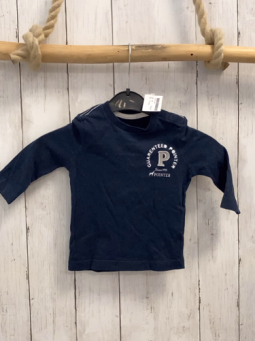 Pointer  Langarmshirt  Gr. 68  blau weiße Schrift 