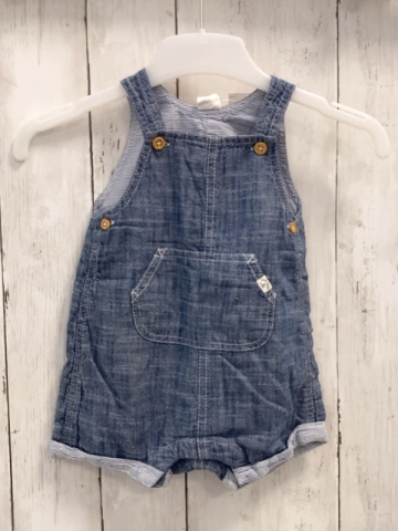 H&M  Playsuit  Gr. 74  blau weiße Nähte 