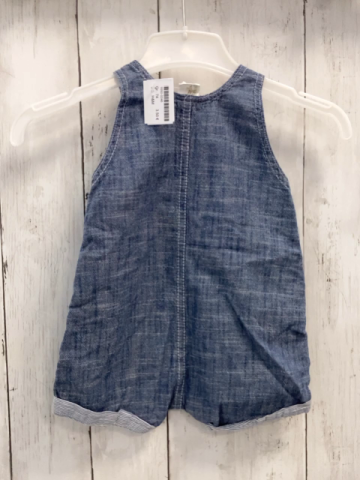 H&M  Playsuit  Gr. 74  blau weiße Nähte 