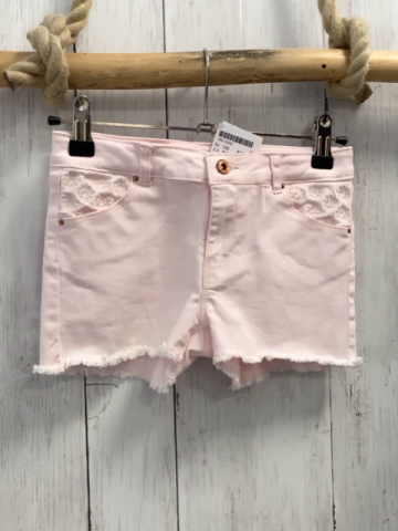 Billieblush Shorts  Gr. 128  rosa Fransensaum gestickte Blumen 