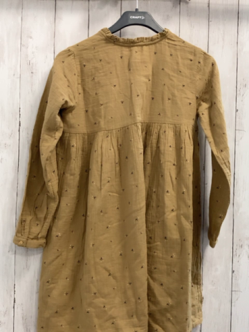 Vertbaudet  Kleid  Gr. 152  ocker Struktur Blumen 