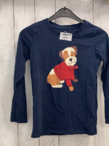   Langarmshirt  Gr. 122/128  blau Hund 