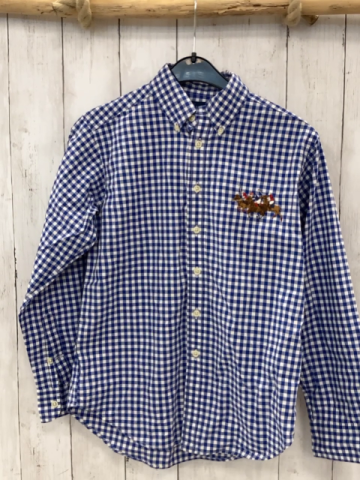 Ralph Lauren Hemd Gr. 134  blau weiß kariert