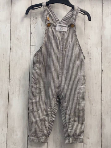 H&M  Latzhose  Gr. 80  grau weiße Streifen 