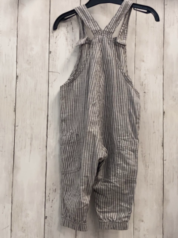 H&M  Latzhose  Gr. 80  grau weiße Streifen 