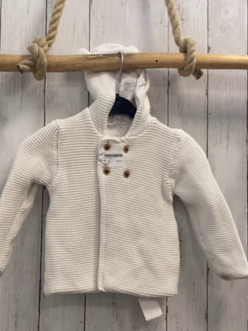   Strickjacke  Gr. 92  weiß Kapuze mit ohren 