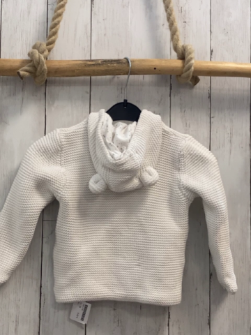   Strickjacke  Gr. 92  weiß Kapuze mit ohren 