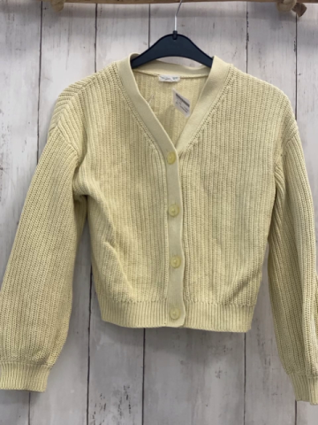 Vertbaudet  Strickjacke  Gr. 122  gelb Rippen 