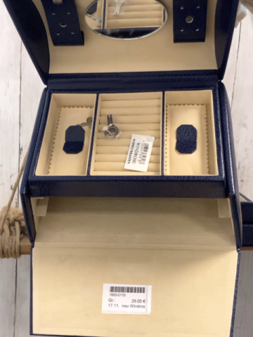 neu Windrose Schmuckkoffer  blau 