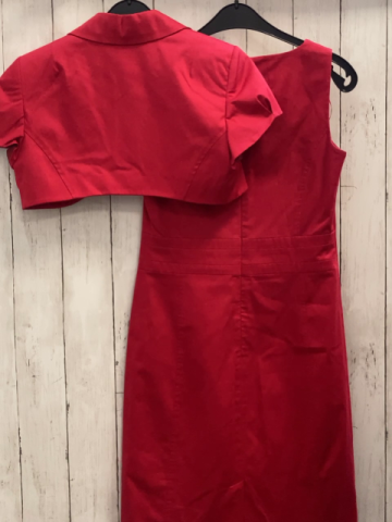 2tlg Comma Kleid + Jäckchen Gr. 36  rot
