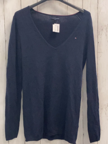 Tommy Hilfiger Gr. S Pullover blau Strick 55% Wolle