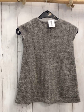 Zara  Kleid  Gr. 110  grau weiß golden meliert 