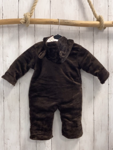   Plüschoverall Gr. 62  braun Kapuze mit OHren Bärengesicht 