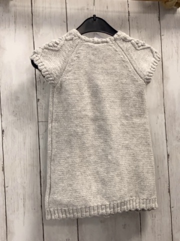 H&M Kleid Gr. 86  grau Strick Zöpfe