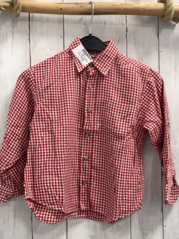 Cyrillus  Hemd  Gr. 104  rot weiß kariert 
