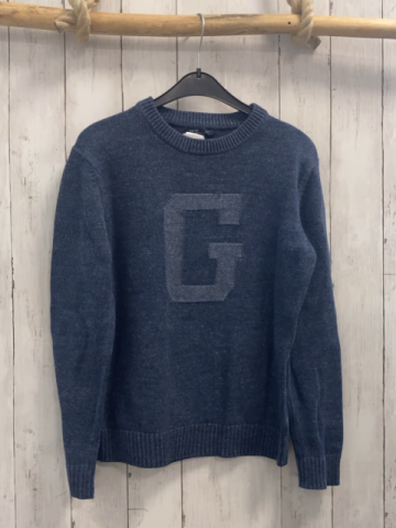 GAP  Pullover  Gr. 152  blau Strick großes "G" 