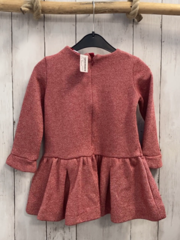Mayoral  Kleid  Gr. 98  rot weiß meliert + goldene Glitzerpunkt 