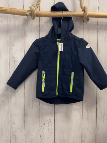   Softshelljacke  Gr. 86  blau hellgrüne Reißverschlüsse 