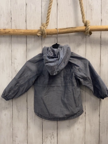 H&M  Regenjacke  Gr. 86  grau meliert Kapuze 
