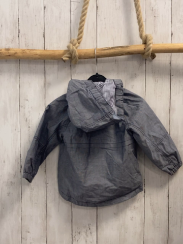 H&M Jacke  Gr. 86  grau meliert Kapuze 