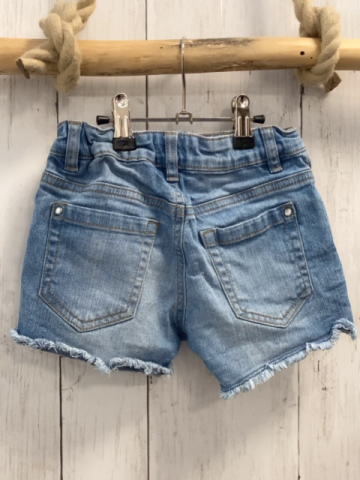 Benetton Shorts  Gr. 116  blau jeans Fransensaum bunter Stern Bund verstellbar 
