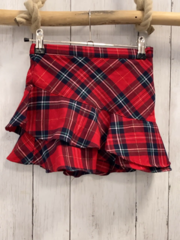 H&M  Rock Gr. 122  rot schwarz weiß grün golden kariert 