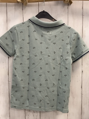Unliocket  Poloshirt  Gr. 128  mint graue Palmen 