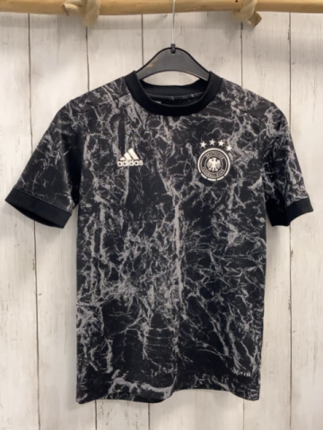 Adidas  Sportshrt  Gr. 140  schwarz graer Druck Deutschland 