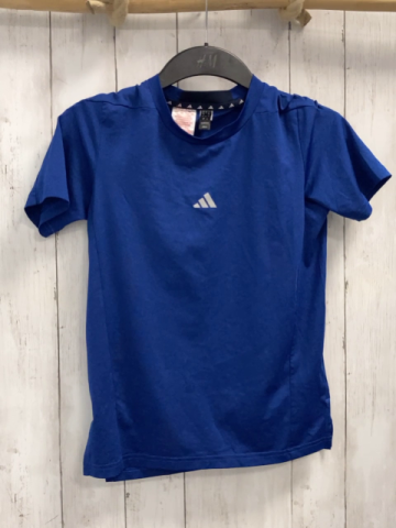 Adidas  Sportshrt  Gr. 140  blau silber Label 
