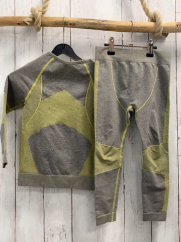 2tlg Skiunterwäsche Gr. 98  grau gelb