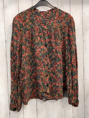 Mango Bluse Gr. M schwarz bunte Blumen