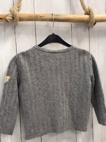 Steiff  Strickjacke  Gr. 86  grau Rippen 