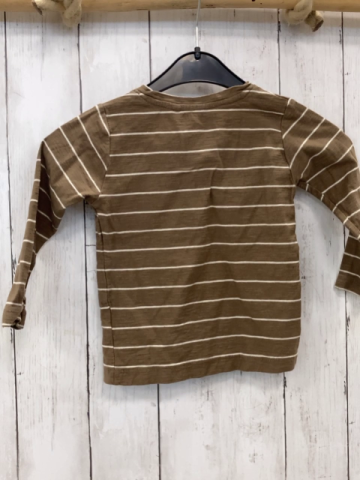 Name it  Langarmshirt  Gr. 92  sand weiße Streifen 